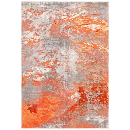 Safavieh 8 x 10 ft. Madison 400 Contemporary Rectangle Rug, Grey & Orange MAD440G-8